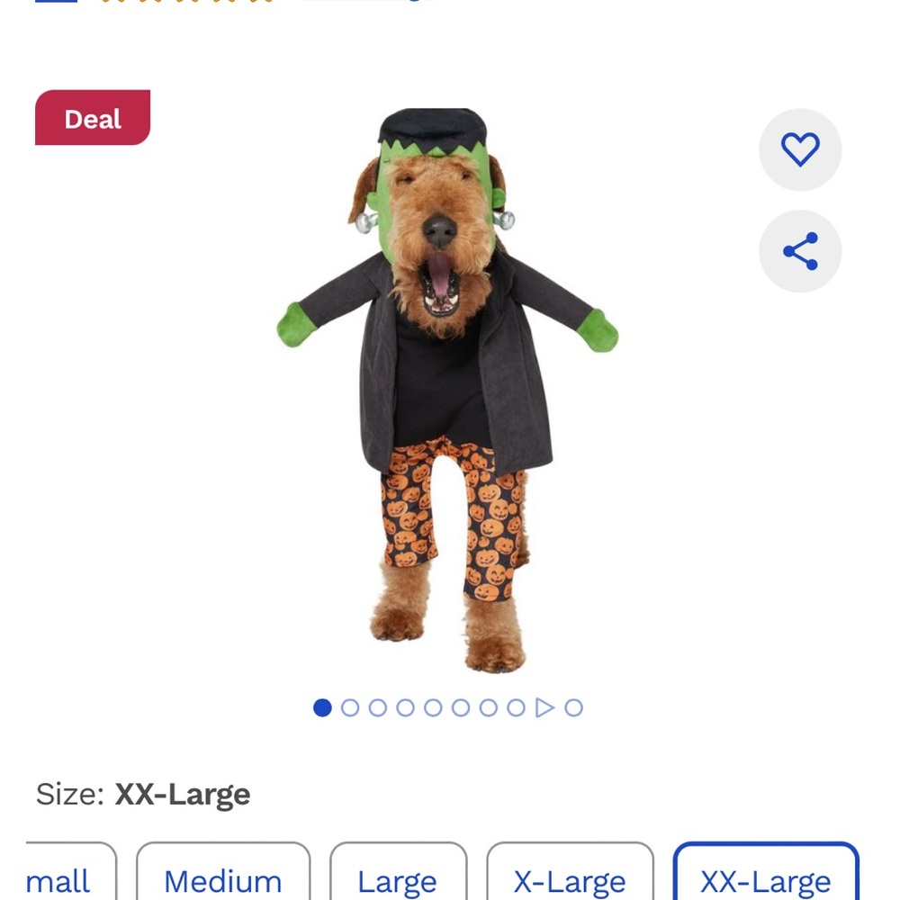 Frisco Front Walking Reanimated Monster with Adjustable Inseam Dog & Cat Costume